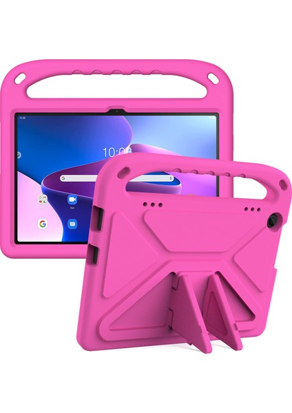 Lenovo Tab M10 (Gen 3) TAB-328F Kickstand Tablet Kılıfı El Tutacağı Düşmeye Karşı Eva Tablet Kılıfı-Gül (Yurt Dışından)