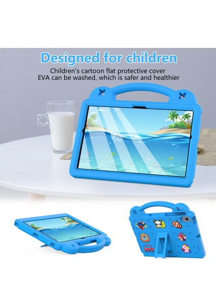 Samsung Galaxy Tab A8 10.5 (2021)/(2022) Taşınabilir Eva Kılıf Darbeye Dayanıklı Tablet Kılıfı Çizilmez Kılıf Destekli-Mavi (Yurt Dışından) fiyatları