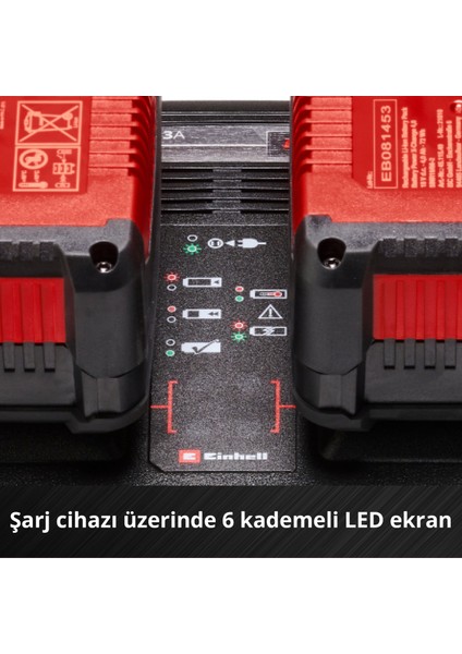 Orijinal Einhell Power X-Change Başlangıç Kiti Akü ve Şarj Cihazı (Li-Ion, 18 V, 2 x 4.0 Ah Akü ve Twincharger şarj cihazı, Tüm Power X-Change cihazları ile uyumlu) - 4512112
