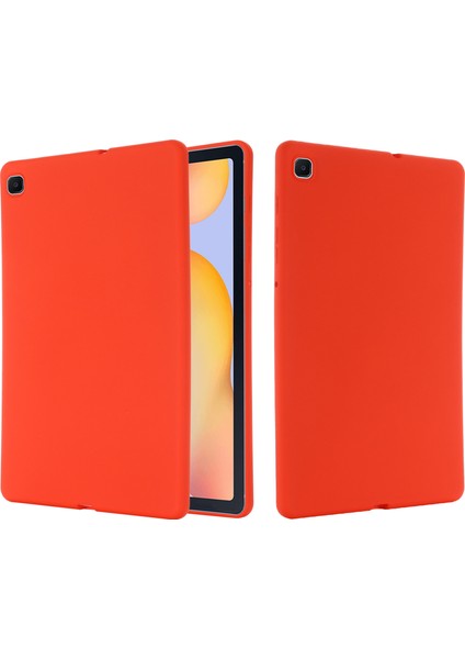 Samsung Galaxy Tab S6 Lite (2020)/(2022)/(2024) Kılıf Sıvı Silikon Çizilmeye Dayanıklı Tablet Kılıfı-Kırmızı (Yurt Dışından) fiyatları