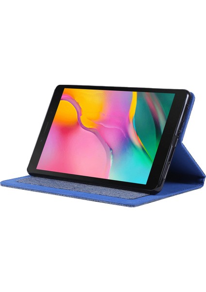 Kumaş Doku Standı Deri Koruyucu Kılıf Samsung Galaxy Tab A 8.0 Wi-Fi (2019)SM-T290/T295-MAVI (Yurt Dışından) indirimleri