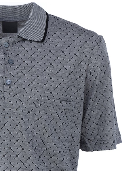 Erkek T-Shirt Yazlık Cepli Kısa Kollu Modern Jakarlı Karelli Model Rahat Kesim Pamuklu Kumaş modelleri
