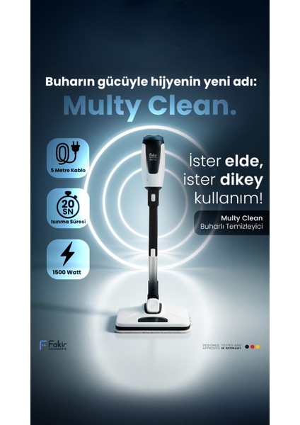 Multy Clean Buharlı Temizleyici–profesyonel Hijyen, Kimyasalsız Temizlik,2in1