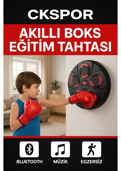 Akıllı Boks Eğitim Tahtası Boks Egzersiz Aleti Bluetooth Bağlantılı Boks Çalışma Aleti CKS454