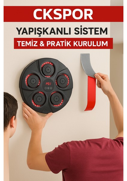 Akıllı Boks Eğitim Tahtası Boks Egzersiz Aleti Bluetooth Bağlantılı Boks Çalışma Aleti CKS454