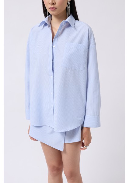 Anvelop Detay Mavi Gömlek fırsatları