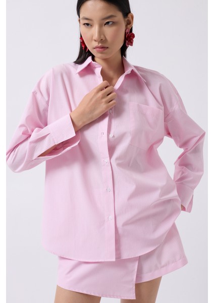 Anvelop Detay Pembe Gömlek modelleri