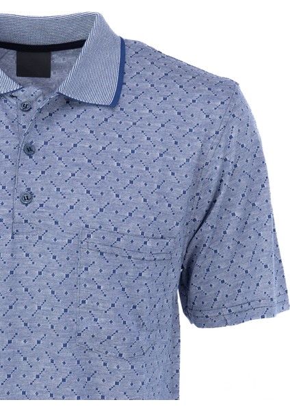 Erkek T-Shirt Yazlık Cepli Kısa Kollu Modern Jakarlı Karelli Model Rahat Kesim Pamuklu Kumaş modelleri