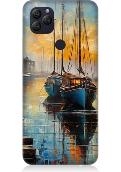 General Mobile Gm 22 Uyumlu Limanda Günbatımı Huzuru Desenli Silikon Kılıf