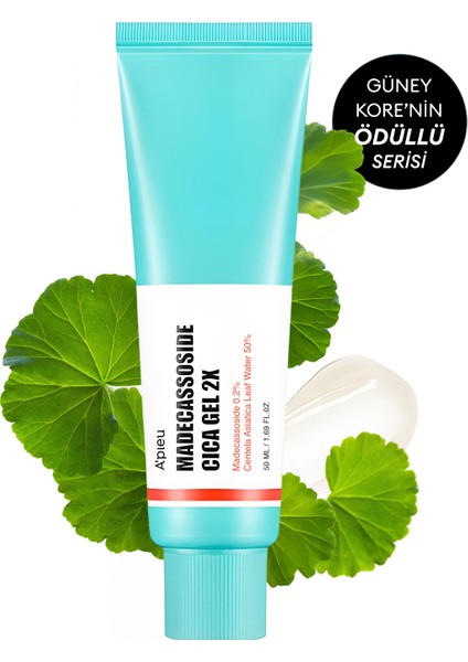 Hassas ve Yıpranmış Ciltlere Yoğun Nem ve Bakım Sunan Jel Krem 50ml A'PIEU Madecassoside Gel 2X
