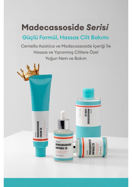 Hassas ve Yıpranmış Ciltlere Yoğun Nem ve Bakım Sunan Jel Krem 50ml A'PIEU Madecassoside Gel 2X