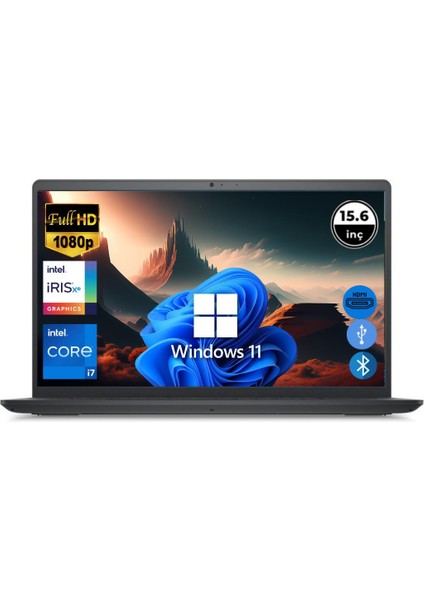 Inspiron 3520 I7 1255U 40GB 2tb M.2 SSD I35201013U ATL141 O/b 15.6" WIN11PRO Taşınabilir Bilgisayar