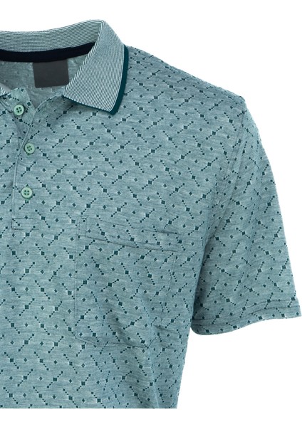 Erkek T-Shirt Yazlık Cepli Kısa Kollu Modern Jakarlı Karelli Model Rahat Kesim Pamuklu Kumaş modelleri