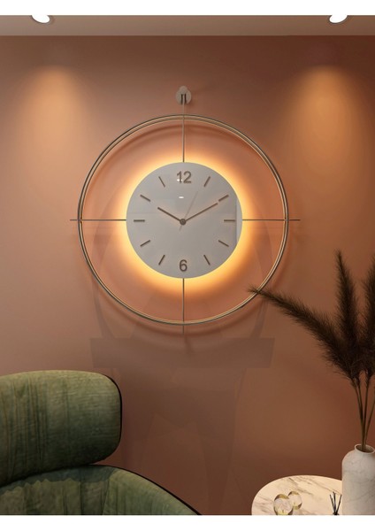 Modern Ledli Metal Duvar Saati, Şık ve Dekoratif Tasarım modelleri