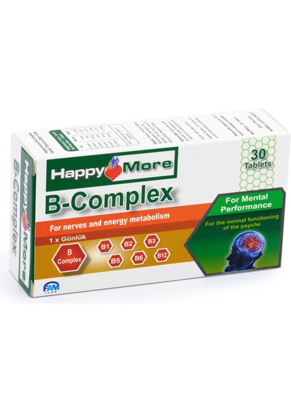 Happymore Vitamin B Kompleksi Içeren Takviye Edici Gıda modelleri