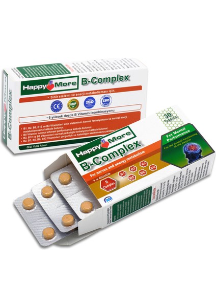 Happymore Vitamin B Kompleksi Içeren Takviye Edici Gıda indirimleri