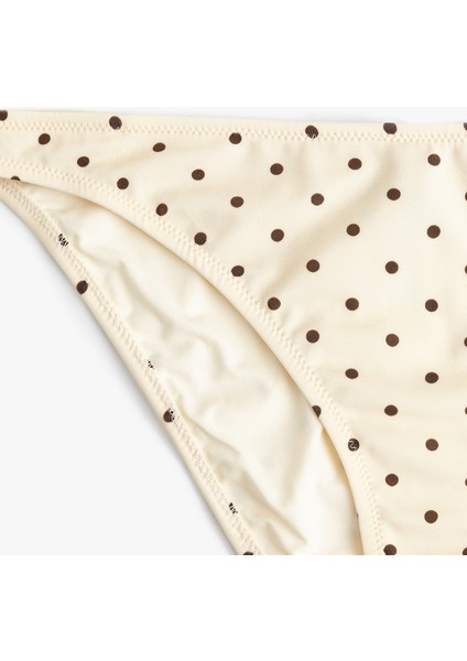 Astarlı Puantiye Desenli Bikini Altı