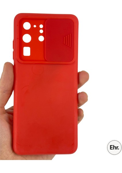 Samsung Galaxy S20 Ultra Uyumlu Kamera Sürgülü Mat Silikon Kılıf modelleri