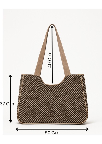 Askılı Kanvas Omuz Çantası Klasik Günlük Plaj Std