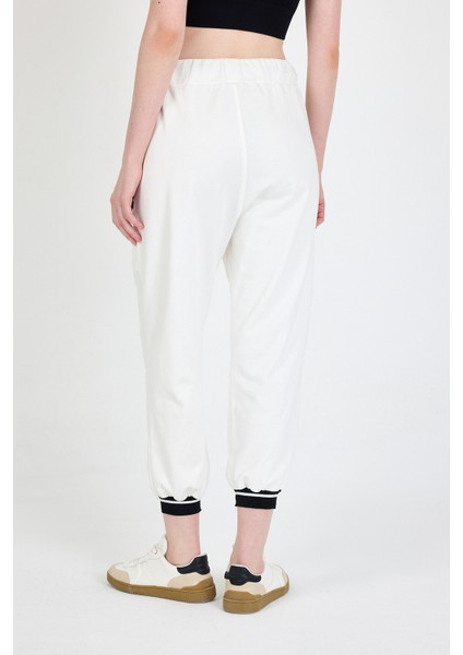 Ekru Bel Lastikli Cepli Şerit Detaylı Jogger Eşofman Altı 81524 indirimleri