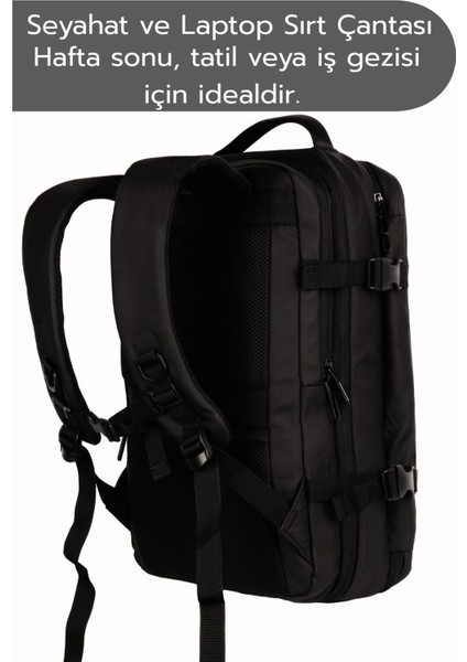 Unisex Su Geçirmez Körüklü Sırt ve Seyahat Çantası 15.6 - 17 Inç Laptop Bölmeli Çok Gözlü fırsatları