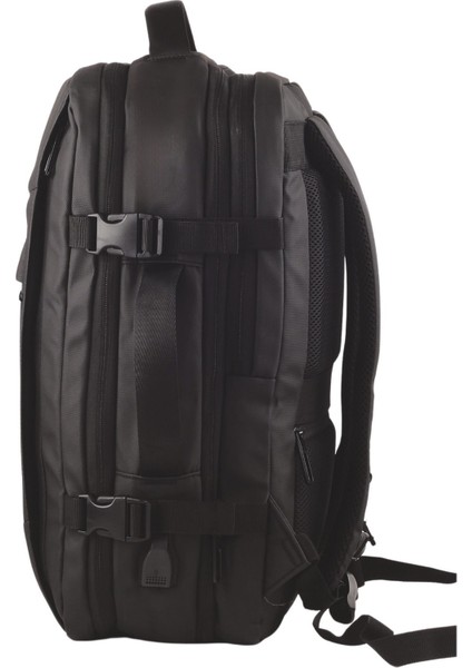 Unisex Su Geçirmez Körüklü Sırt ve Seyahat Çantası 15.6 - 17 Inç Laptop Bölmeli Çok Gözlü