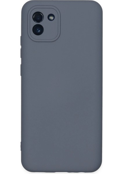 Samsung Galaxy A03 Kılıf Nano Içi Kadife Silikon - Gri Drstr