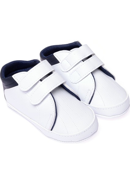 Erkek Bebek Ilk Adım Ayakkabısı Deri Beyaz