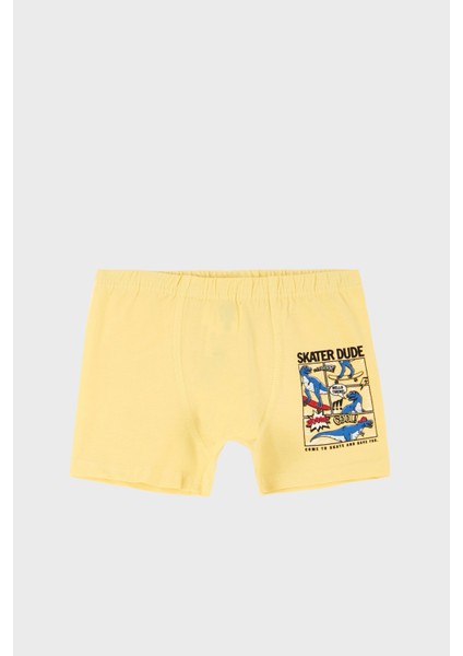 Desenli Streç Pamuklu 5 li Paket Boxer Erkek Çocuk BOXER 6651005DINO