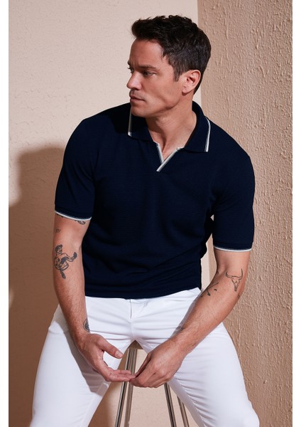 Streç Pamuklu Regular Fit Şerit Detaylı Polo Yaka T Shirt Erkek POLO YAKA T SHİRT 5902768 fiyatları
