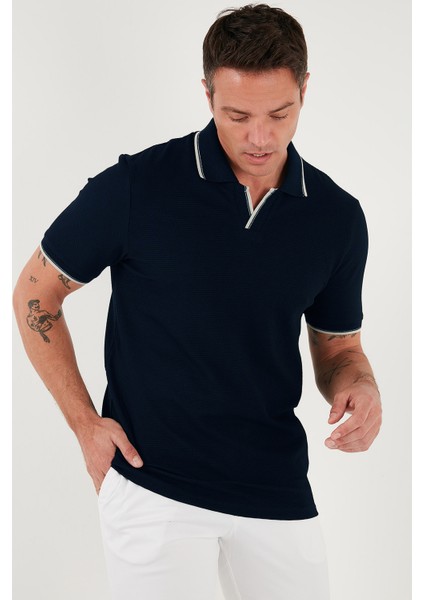 Streç Pamuklu Regular Fit Şerit Detaylı Polo Yaka T Shirt Erkek POLO YAKA T SHİRT 5902768 indirimleri