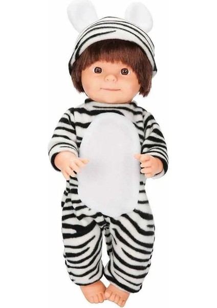Luxury 26236 Zebra Model Hayvan Kostümlü Kızıl Saçlı 40 cm Oyuncak Et Bebek Oyuncak Bebek 1 Adet