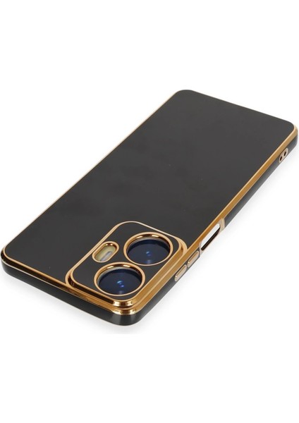 Realme C55 Kılıf Volet Silikon - Siyah Drstr