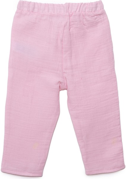 Kız Bebek Pantolon Müslin Reçme Paça Pembe fiyatları