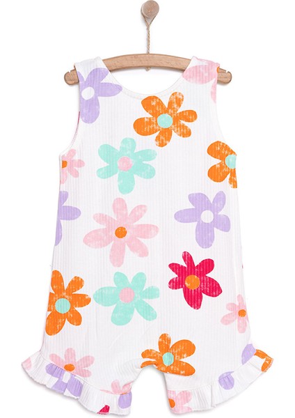 Kız Bebek Kısa Tulum Vintage Girl Bebe Yaka Reçme Paça Atlet Kol Beyaz fiyatları