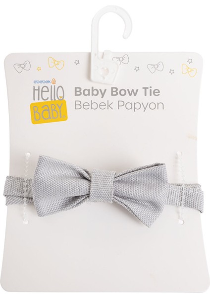 Erkek Bebek Papyon Cırtlı Gri