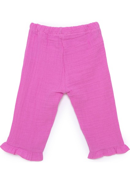 Kız Bebek Pantolon Müslin Reçme Paça Pembe fiyatları