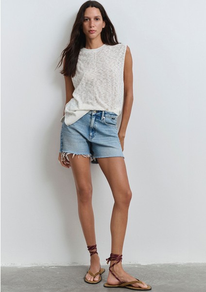 Heidi 90LAR Vintage Açık Mavi Jean Şort 1410057-89743