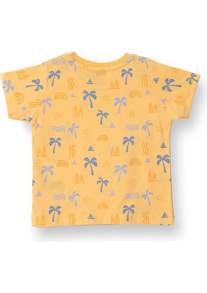 Basic Erkek Palmiye Ağacı Baskılı T-Shirt Erkek Bebek fiyatları