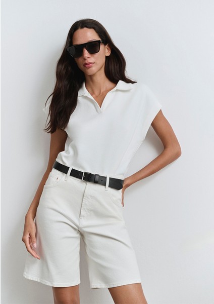 Melinda Real Blue Kırık Beyaz Jean Şort 1410144-89746 fiyatları