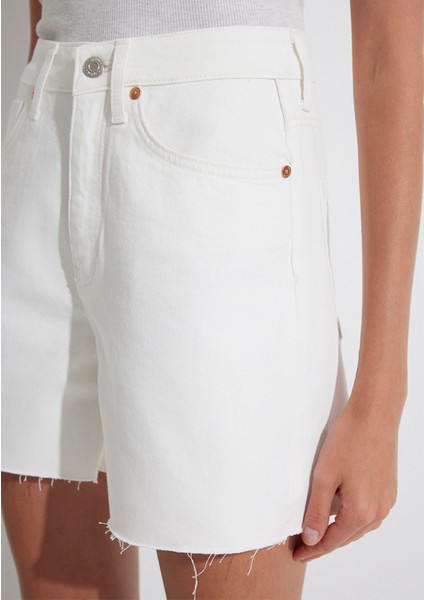 Millie 90LAR Beyaz Jean Şort 1458989753 fırsatları