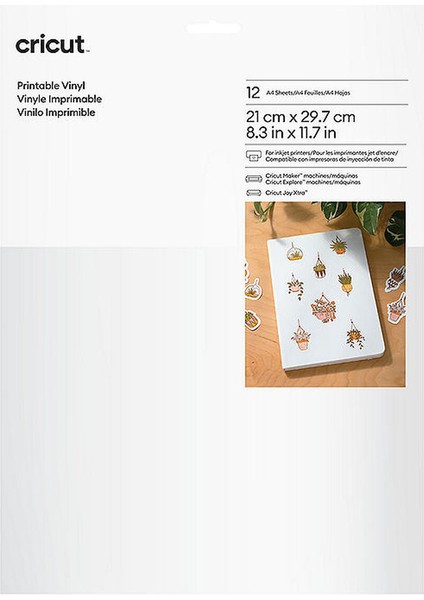 Crıcut 2010362 Prıntable Vinil 21.5X28CM 12Lİ Paket Beyaz