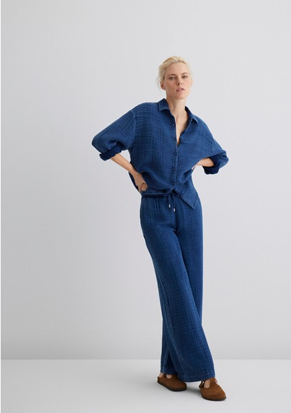 Dokulu Indigo Pantolon 1011019-18790