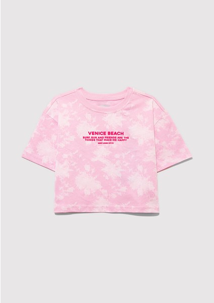 Baskılı Pembe Tişört 7610325-90384 modelleri