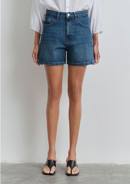 Verna 90LAR Koyu Mavi Jean Şort 1410059-89748 fırsatları