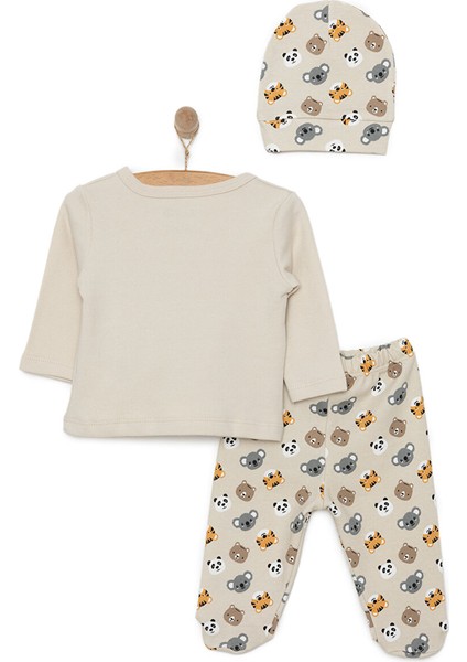 Yenidoğan Zıbın-Şapka-Patikli Alt 3lü Set Erkek Bebek fiyatları