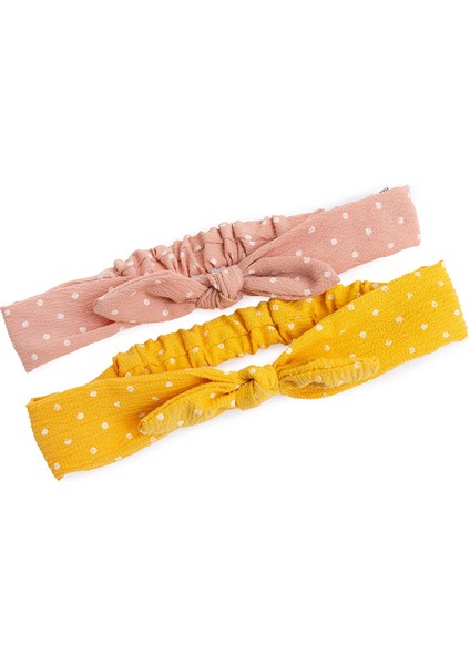 Puantiye Desen 2li Fiyonk Kız Saç Bandı Kız Bebek