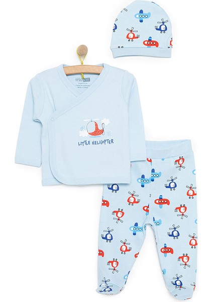 Erkek Zıbın-Şapka-Patikli Alt Erkek Bebek