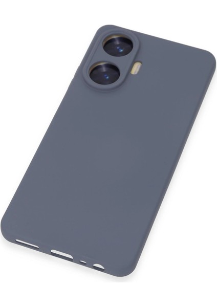 Realme C55 Kılıf Nano Içi Kadife Silikon - Gri Drstr