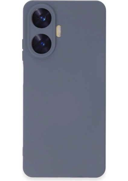 Realme C55 Kılıf Nano Içi Kadife Silikon - Gri Drstr